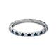 3 - Lara 2.00 mm Blue Diamond and Lab Grown Diamond Eternity Band 