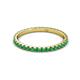 3 - Lara 2.00 mm Emerald Eternity Band 