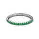 3 - Lara 2.00 mm Emerald Eternity Band 