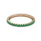 3 - Lara 2.00 mm Emerald Eternity Band 