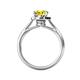 5 - Vida Signature Yellow and White Diamond Halo Engagement Ring 