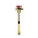 6 - Vida Signature Pink Tourmaline and Diamond Halo Engagement Ring 