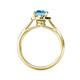 5 - Vida Signature Blue Topaz and Diamond Halo Engagement Ring 