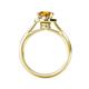5 - Vida Signature Citrine and Diamond Halo Engagement Ring 