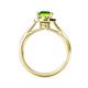 5 - Vida Signature Peridot and Diamond Halo Engagement Ring 