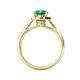 5 - Vida Signature Emerald and Diamond Halo Engagement Ring 