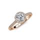 4 - Vida Signature Diamond Halo Engagement Ring 