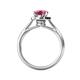 5 - Vida Signature Pink Tourmaline and Diamond Halo Engagement Ring 