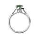 5 - Vida Signature Diamond and Lab Created Alexandrite Halo Engagement Ring 