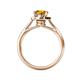 5 - Vida Signature Citrine and Diamond Halo Engagement Ring 
