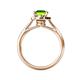 5 - Vida Signature Peridot and Diamond Halo Engagement Ring 