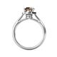 5 - Vida Signature Smoky Quartz and Diamond Halo Engagement Ring 