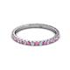 3 - Lara 2.00 mm Pink Sapphire and Diamond Eternity Band 