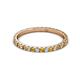 3 - Lara 2.00 mm Citrine and Diamond Eternity Band 