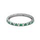 3 - Lara 2.00 mm Emerald and Diamond Eternity Band 