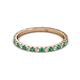 3 - Lara 2.00 mm Emerald and Diamond Eternity Band 