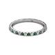 3 - Lara 2.00 mm Diamond and Lab Created Alexandrite Eternity Band 