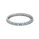 3 - Lara 2.00 mm Aquamarine and Diamond Eternity Band 