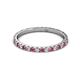 3 - Lara 2.00 mm Pink Tourmaline and Diamond Eternity Band 