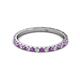 3 - Lara 2.00 mm Amethyst and Diamond Eternity Band 