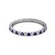 3 - Lara 2.00 mm Blue Sapphire and Diamond Eternity Band 