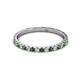 3 - Lara 2.00 mm Green Garnet and Diamond Eternity Band 