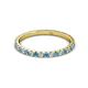 3 - Lara 2.00 mm Blue Topaz and Diamond Eternity Band 