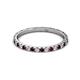 3 - Lara 2.00 mm Red Garnet and Diamond Eternity Band 