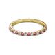 3 - Lara 2.00 mm Rhodolite Garnet and Diamond Eternity Band 