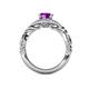 5 - Kalila Signature Amethyst and Diamond Engagement Ring 