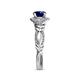 6 - Kalila Signature Blue Sapphire and Diamond Engagement Ring 