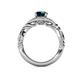 5 - Kalila Signature London Blue Topaz and Diamond Engagement Ring 