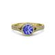 3 - Levana Signature Tanzanite and Diamond Halo Engagement Ring 