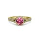 3 - Levana Signature Pink Tourmaline and Diamond Halo Engagement Ring 