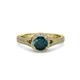 3 - Levana Signature London Blue Topaz and Diamond Halo Engagement Ring 