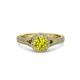 3 - Levana Signature Yellow and White Diamond Halo Engagement Ring 