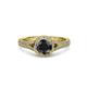 3 - Levana Signature Black and White Diamond Halo Engagement Ring 