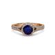 3 - Levana Signature Blue Sapphire and Diamond Halo Engagement Ring 