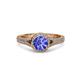 3 - Levana Signature Tanzanite and Diamond Halo Engagement Ring 