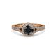 3 - Levana Signature Black and White Diamond Halo Engagement Ring 