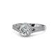 1 - Levana Signature Round Diamond Halo Engagement Ring 