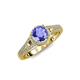 4 - Levana Signature Tanzanite and Diamond Halo Engagement Ring 