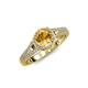 4 - Levana Signature Citrine and Diamond Halo Engagement Ring 