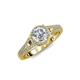 4 - Levana Signature Lab Grown and Mined Diamond Halo Engagement Ring 