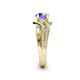 6 - Aimee Signature Tanzanite and Diamond Bypass Halo Engagement Ring 