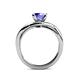 5 - Aimee Signature Tanzanite and Diamond Bypass Halo Engagement Ring 