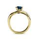 5 - Aimee Signature Blue and White Diamond Bypass Halo Engagement Ring 