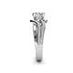 6 - Aimee Signature Diamond Bypass Halo Engagement Ring 