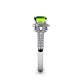 6 - Levana Signature Peridot and Diamond Halo Engagement Ring 