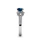 6 - Levana Signature Blue and White Diamond Halo Engagement Ring 